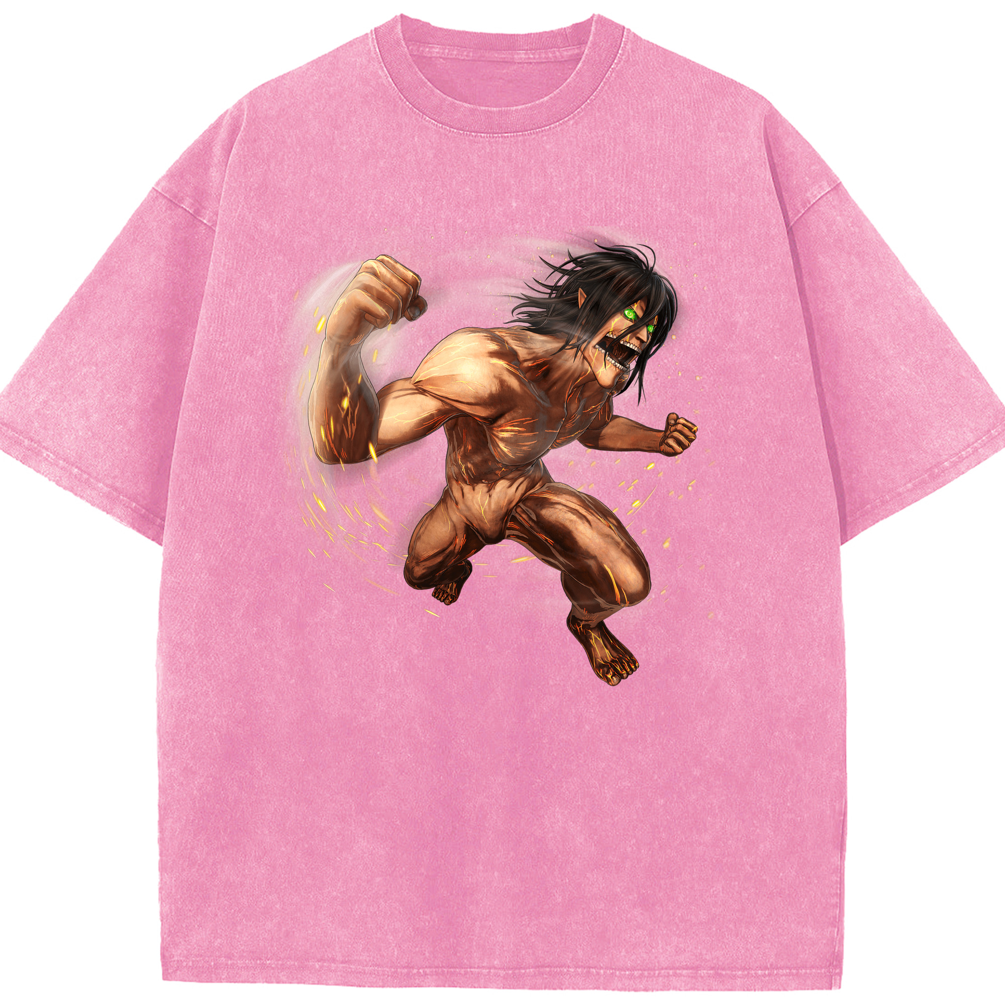 （画像用） 進撃の巨人 Attack on Titan 綿100% ヴィンテージ風 半袖Tシャツ（フロントプリント）